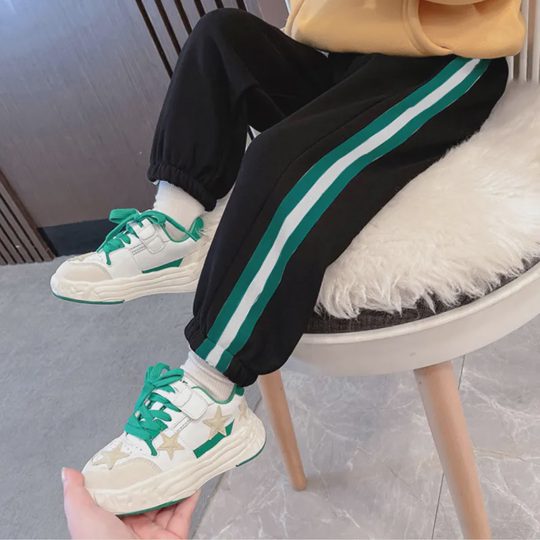 【3Y-12Y】Boys Casual Striped Design Comfortable Sweatpants