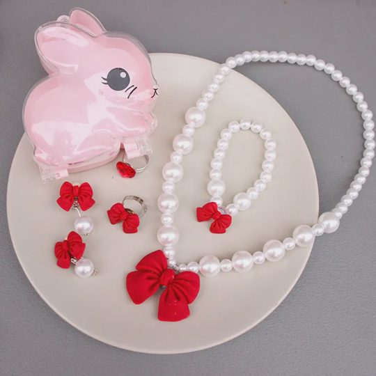 6-piece Girls Cute Unicorn Jewelry Set With Bunny Box