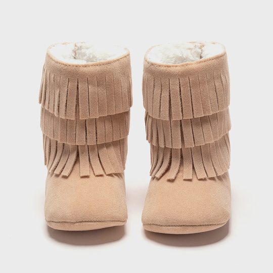 Baby Girls Cute Keep Warm Tassel Mid-calf Boots