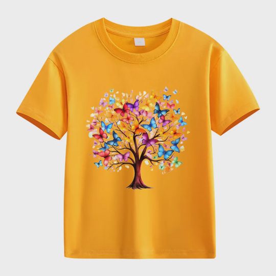 【2Y-13Y】Colorful Butterfly Tree Of Life Kids' T-Shirt