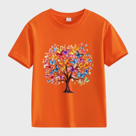 【2Y-13Y】Colorful Butterfly Tree Of Life Kids' T-Shirt