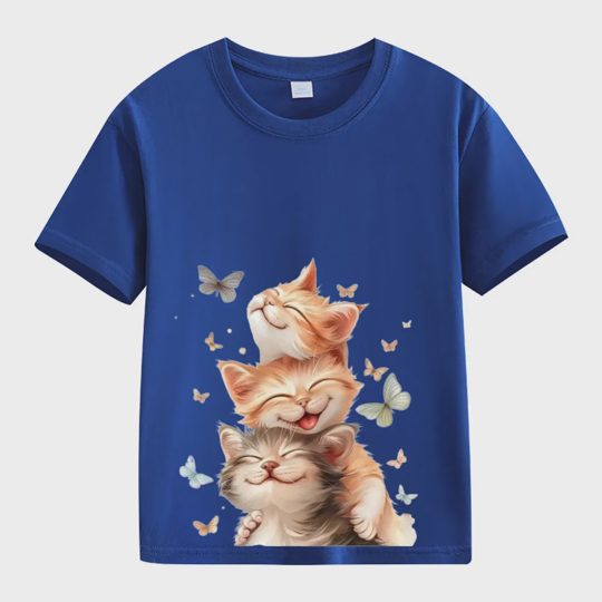 【2Y-13Y】Smiling Kittens & Butterflies Toddler T-Shirt
