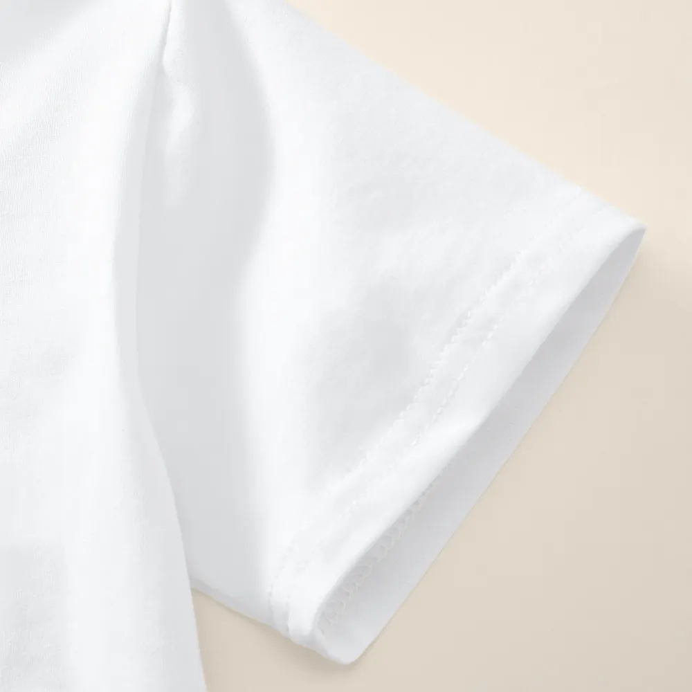 【18M-9Y】Girl White Stain Resistant Short-sleeve Dress