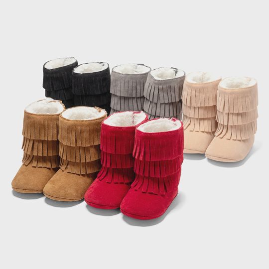 Baby Girls Cute Keep Warm Tassel Mid-calf Boots