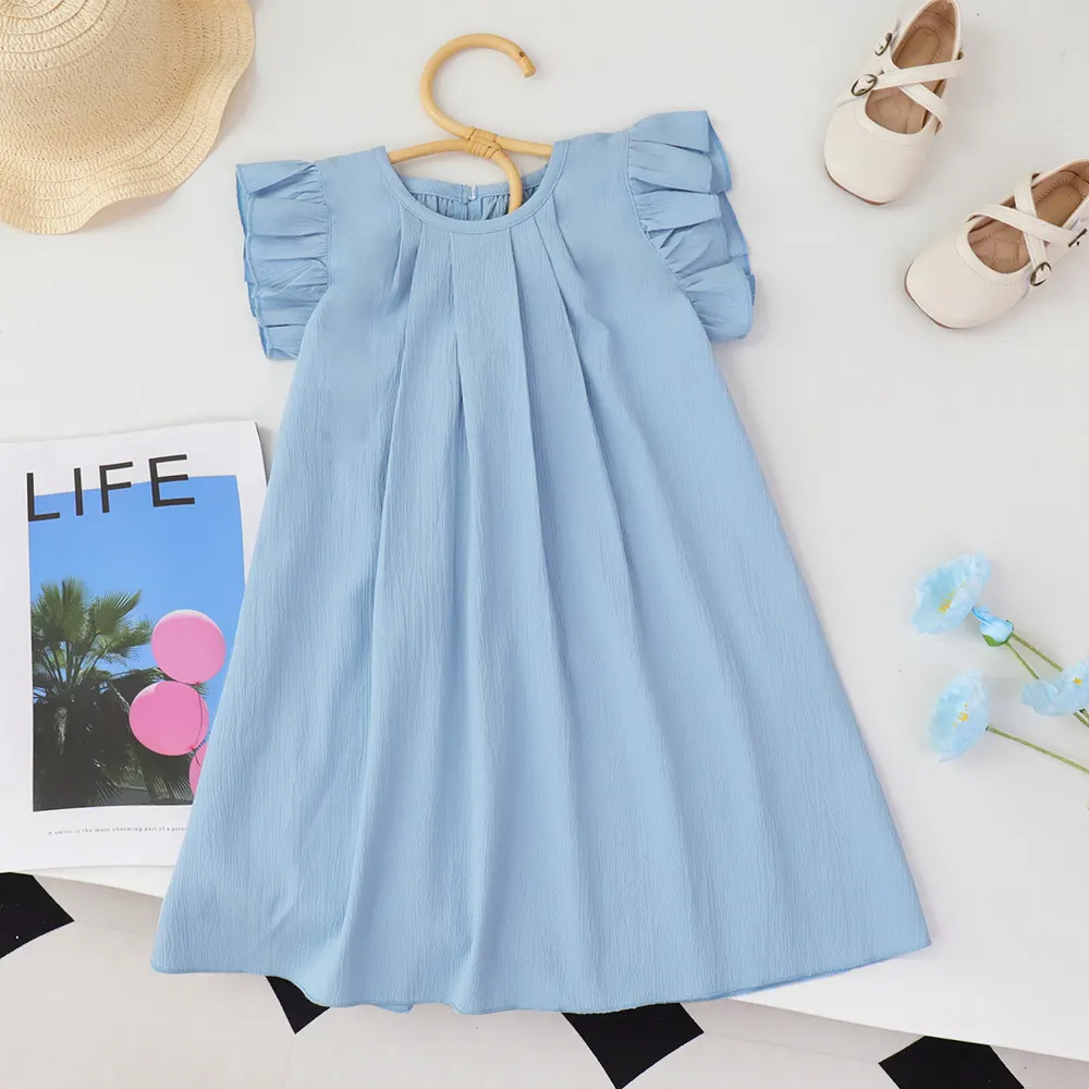 【2Y-7Y】Girls Multicolor Solid Dress
