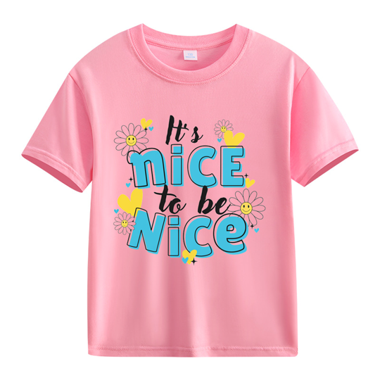 【2Y-13Y】It's Nice To Be Nice Daisy Graphic T-Shirt For Kids
