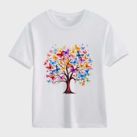 【2Y-13Y】Colorful Butterfly Tree Of Life Kids' T-Shirt