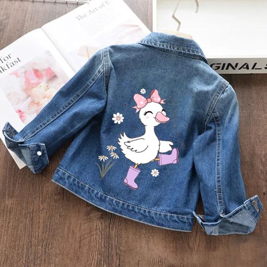 【18M-11Y】"Silly Goose On The Loose" Toddler Denim Jacket