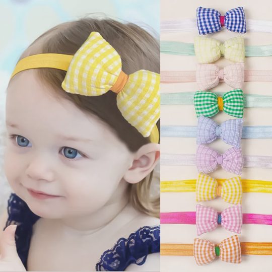 Baby Girl Plaid Bow Hair Accessories