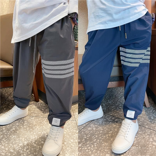 【2Y-9Y】Boys' Sporty Quick-Dry Street-Style Casual Pants