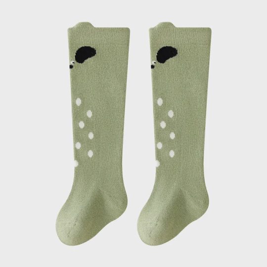 Baby Cute Cotton Cartoon Print High Elastic Knee Socks